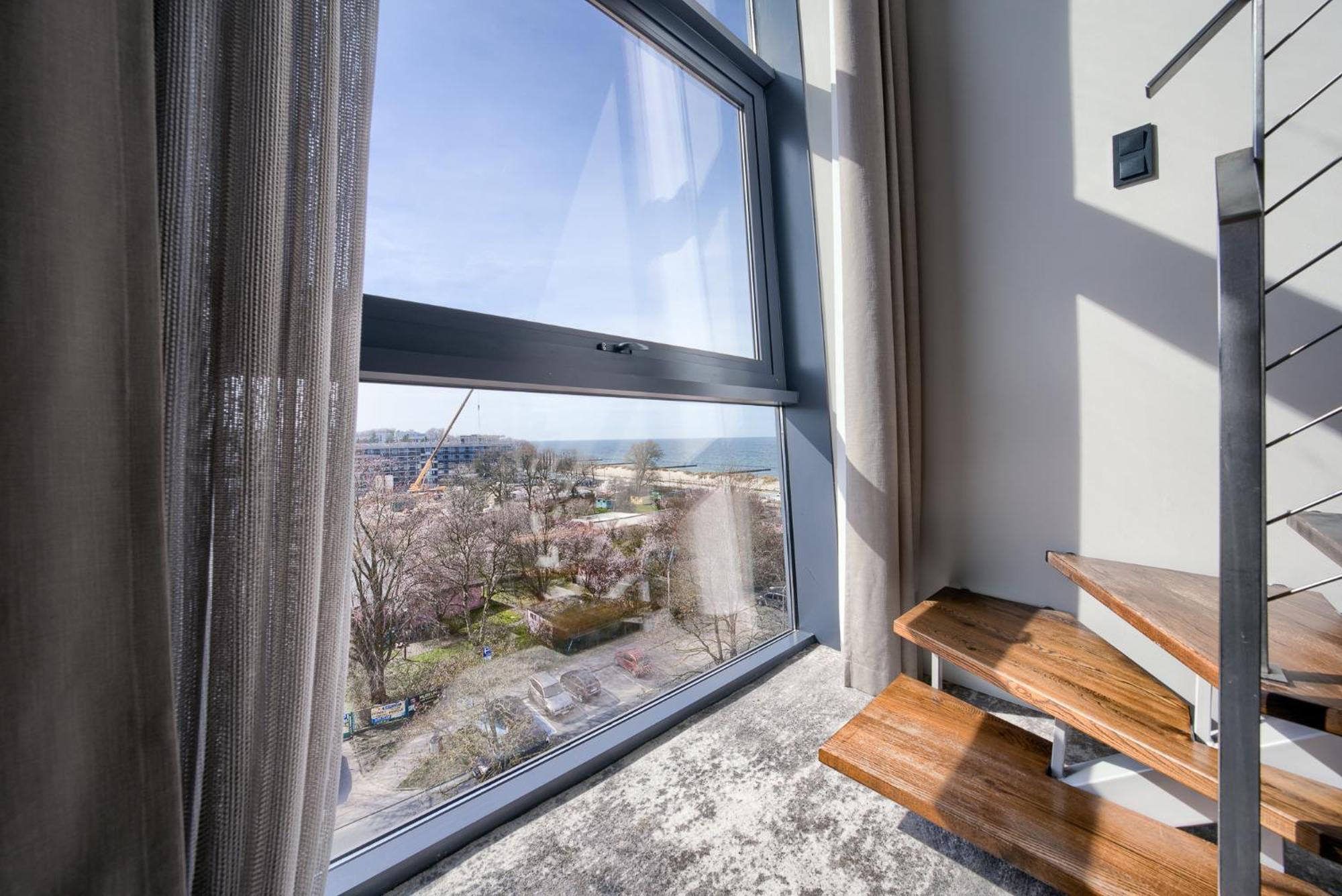 Apartamentyprzymorzu Marine***** Apartament Dwupoziomowy Z Widokiem Na Morze Kołobrzeg Esterno foto